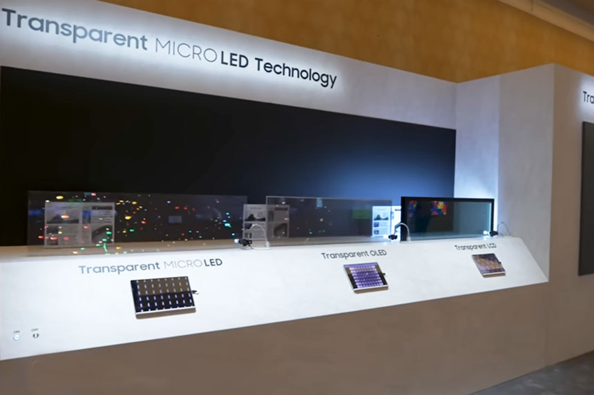 Samsung dévoile le premier écran MicroLED transparent au monde