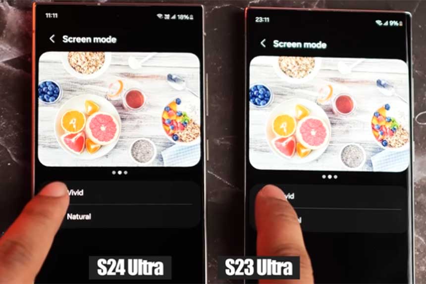 Révélations: Le Galaxy S24 Ultra et la polémique du mode d'affichage vif ou vivid display– Samsung répond!